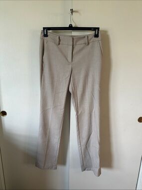 Ann Taylor Light Beige Straight Leg Dress Pants